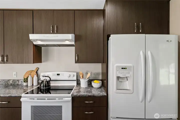 All appliances remain with the home. The stove/range is brand new.