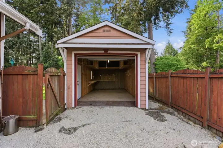 The shop is added covered space for just about anything!