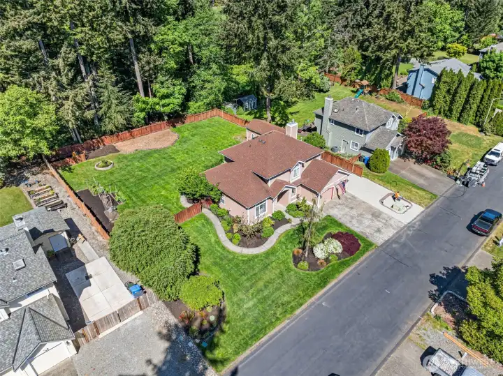 Another drone view of 3804 17th Ave. Ct. NW in Gig Harbor, WA.