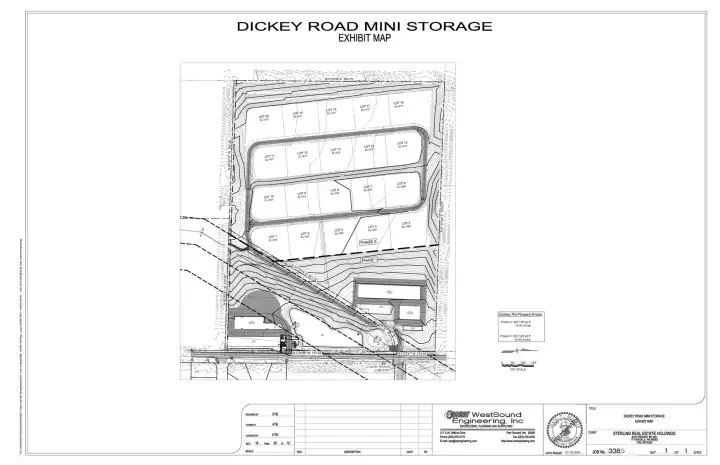 West Portion of Site Plan reflects the Industrial Warehouse.