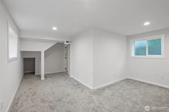 Finished room in basement.