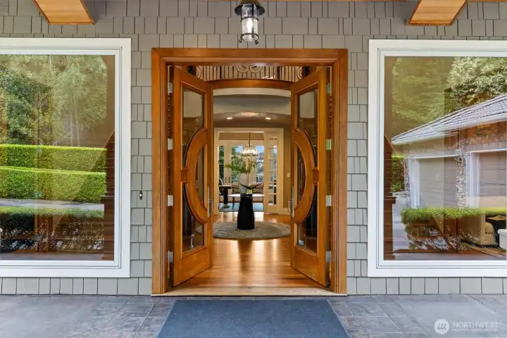 A grand double-door entry welcomes you in. A grand double-door entry welcomes you in.