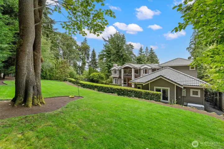One of two separate, expansive lawns. One of two separate, expansive lawns.