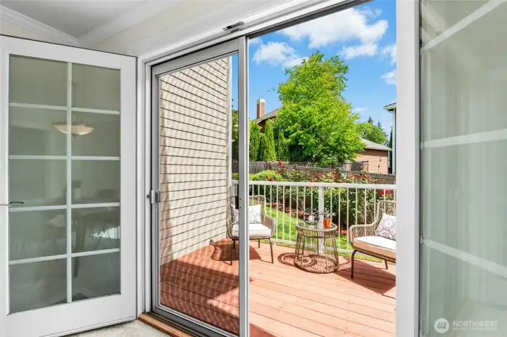 Deck off dining room.