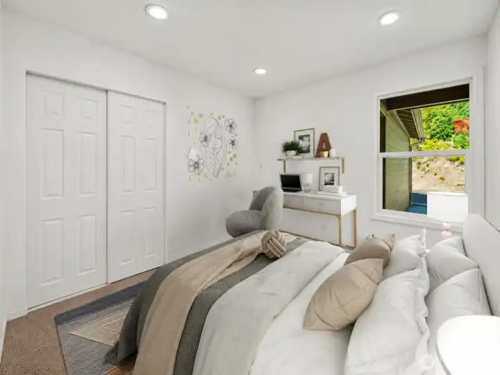 Second bedroom - virtually staged