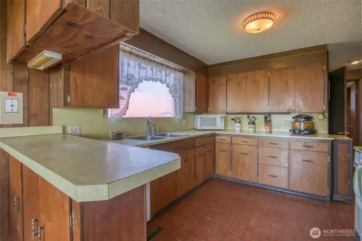 The kitchen is spacious for the size of cabin. The kitchen is spacious for the size of cabin.