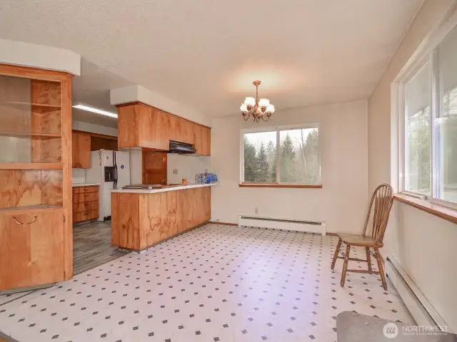 Spacious dining room