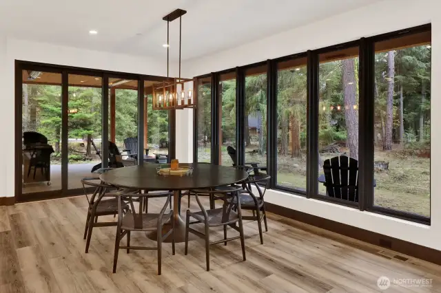 Dining room to patio.