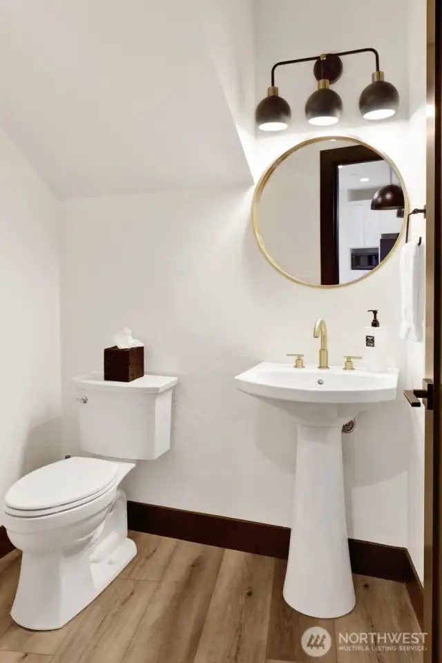 Main level powder room.