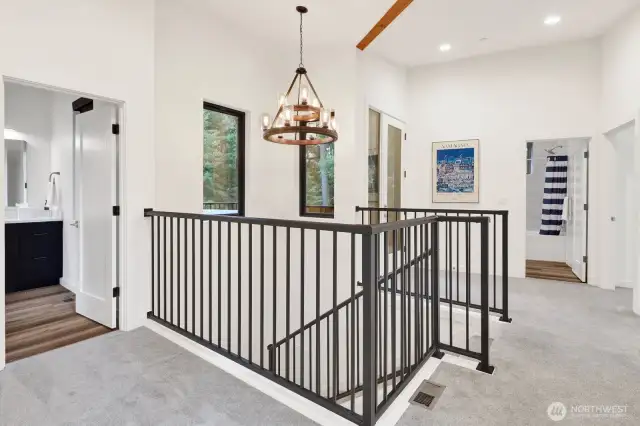 Stairs and second level.