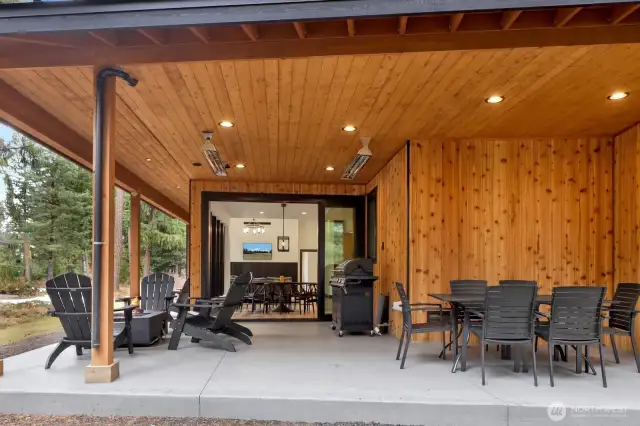 Outdoor dining area.