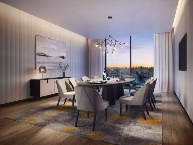Rendering of rooftop amenity
