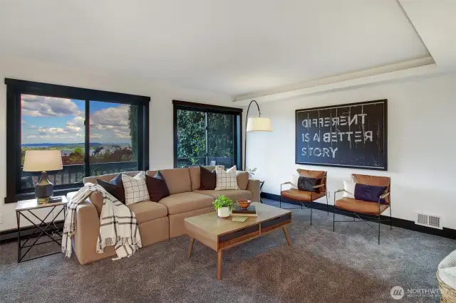 Family room on lower level