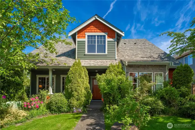 Charming Craftsman with mature lush landscaping