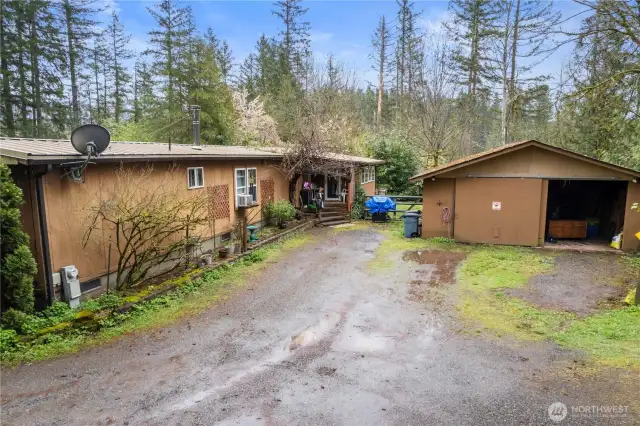 1108 square foot manufactured home on 1.19 acres with detached two car garage with shop. Brand new furnace & thermostat. New metal roof in 2014. 2 spacious bedrooms (both with it's own bathroom). Short walk to Fish Lake and Nolte State Park.