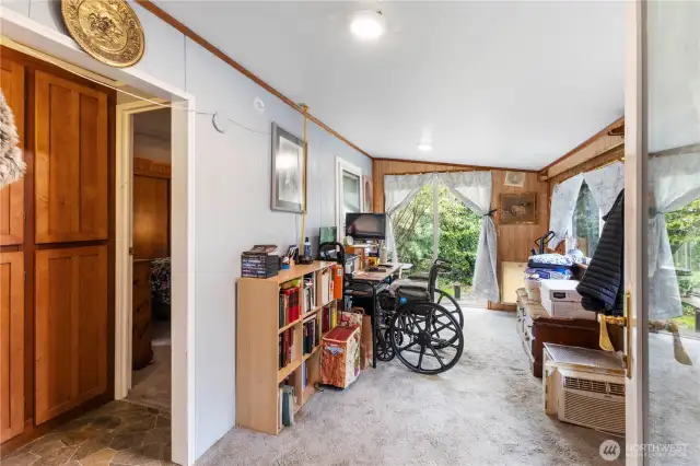 This flex room could be used as an office, family room/rec room, workout room, studio, etc.