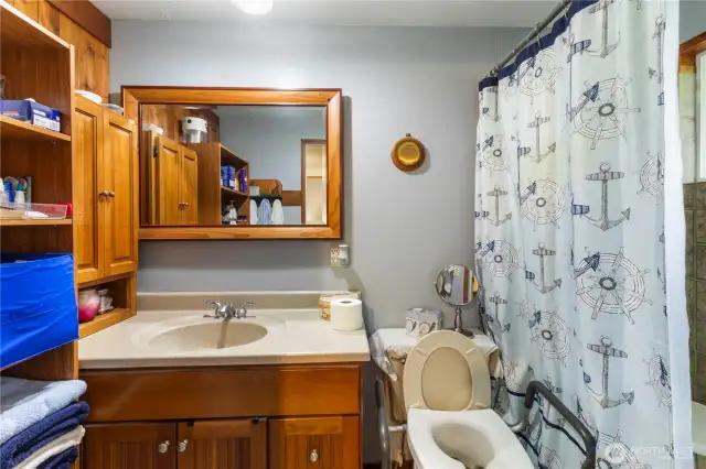 Bath located off second bedroom.