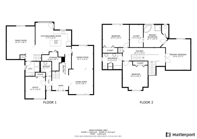 Floor plan. May not be exactly to scale.