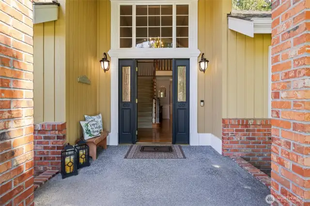 Inviting front porch entry to greet your guests!