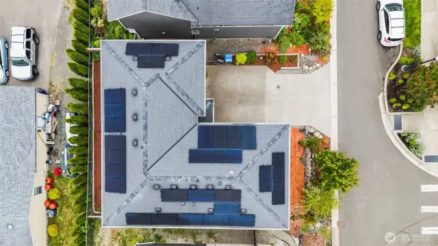 The massive solar array on the home