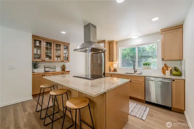 Extra Large Eating Island w/ Storage Cabinets