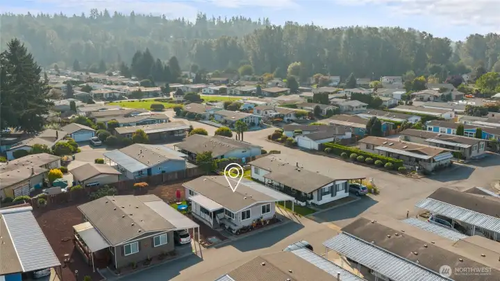 Overhead view of the home.