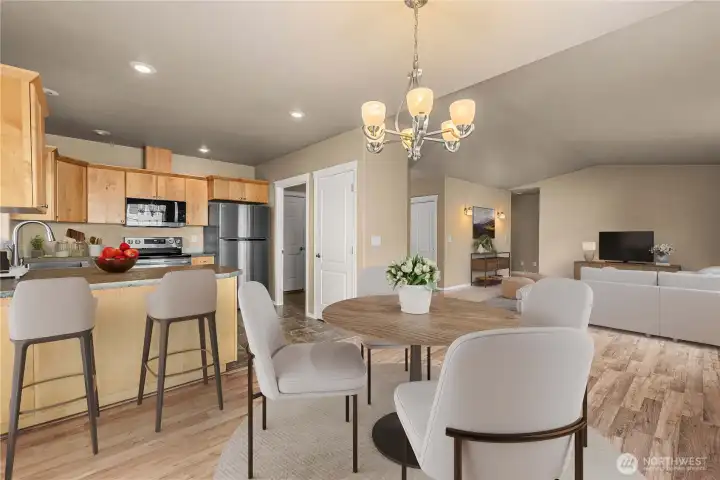 Dining Into Kitchen