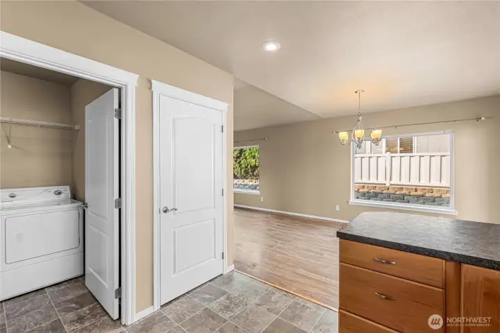 walk-in pantry and laundry off kitchen