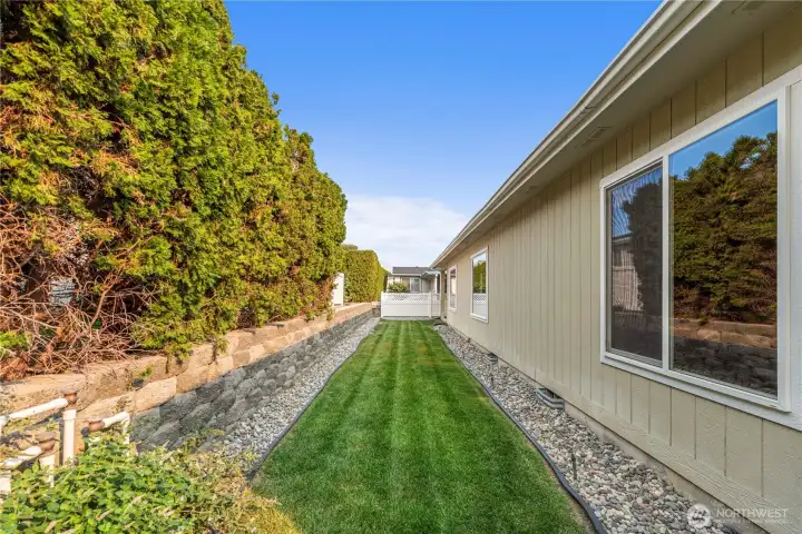 Small back-yard for easy care living and/or pets