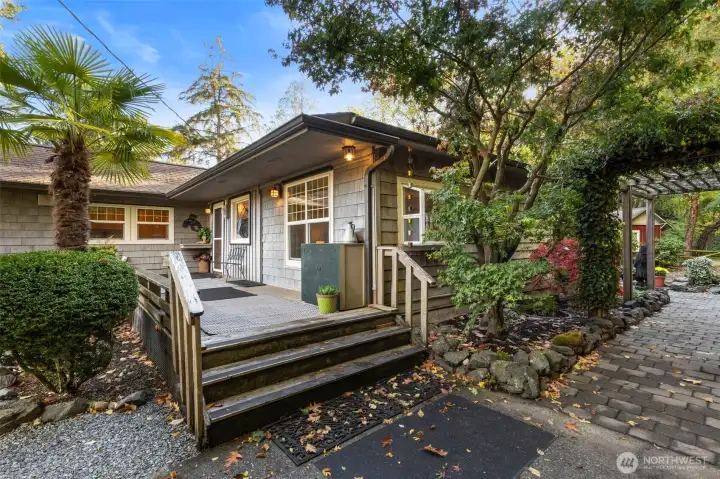 Large water side deck, and paver patio provide fantastic outdoor entertaining space.