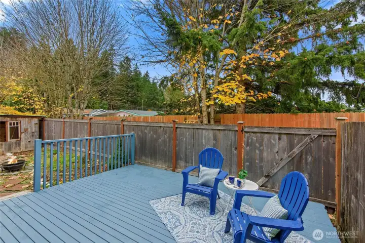 Great deck for entertaining and relaxing