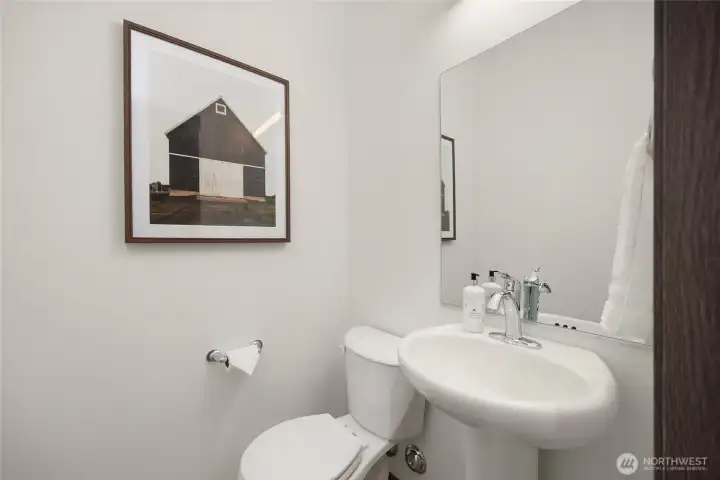 Powder room on the entry level.
