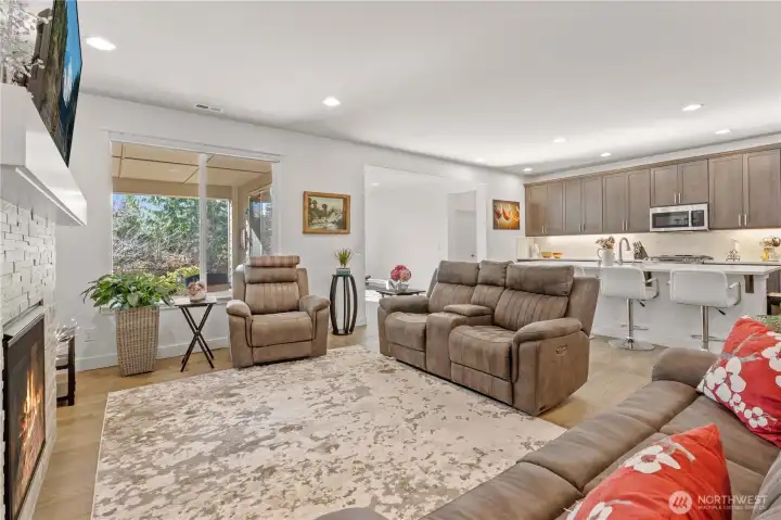 Generous space for living plus oversized windows overlooking the green belt!