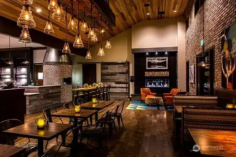 Inside enjoy ample space to relax and enjoy the private restaurant, happy hours and more!