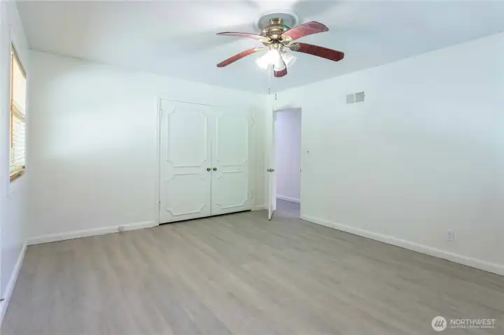 Bedroom #1 with fan
