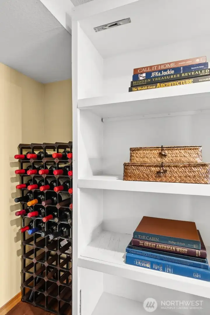 Secret Bookcase with storage/wine cellar