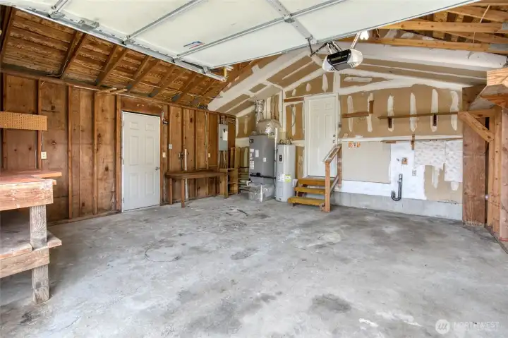 Garage with Laundry Hook Up