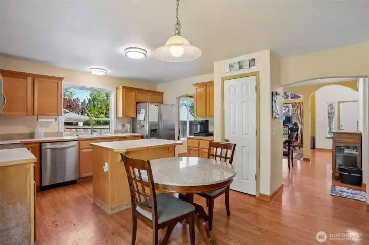 Eating space off kitchen