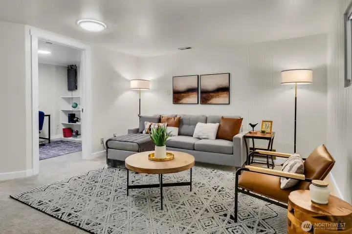 Spacious main living room with open layout, fresh interior paint, and inviting spaces perfect for entertaining guests. Spacious main living room with open layout, fresh interior paint, and inviting spaces perfect for entertaining guests.