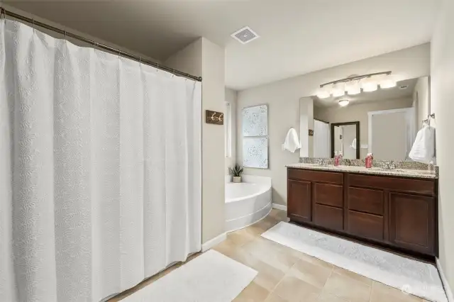 Roomy 5 piece primary bathroom