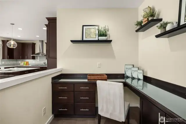 Large private office space adjacent to the kitchen
