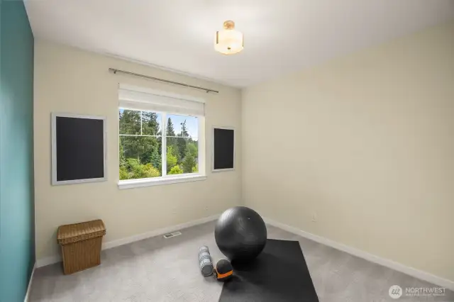 Another 2nd floor bedroom could also serve as a private gym
