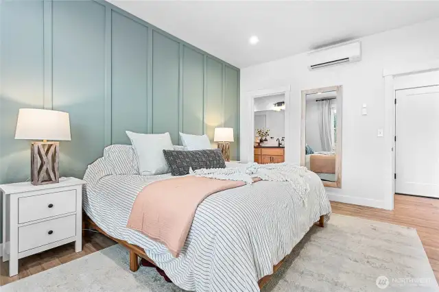 Love the extra details throughout this home like this board & batt wall