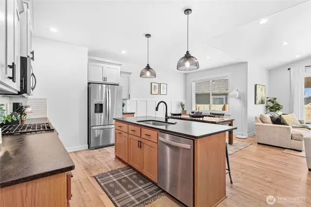 Absolutely love these solid wood base cabinets, such a pretty finish. One of many designer features in this home