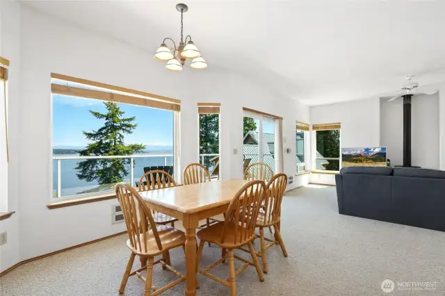 Bright & spacious kitchen & dining area all with incredible views.