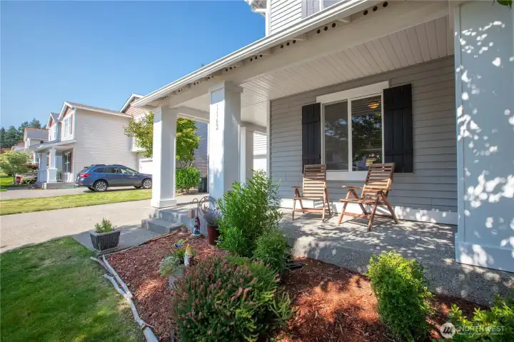 cozy covered front porch