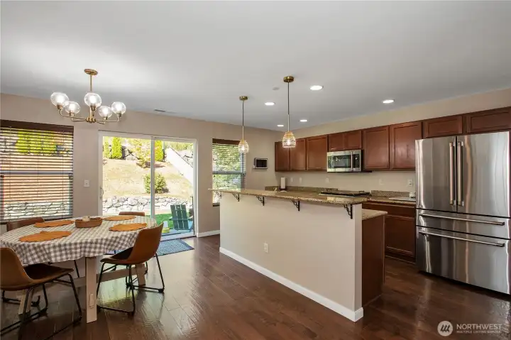 Open Kitchen with bar seating