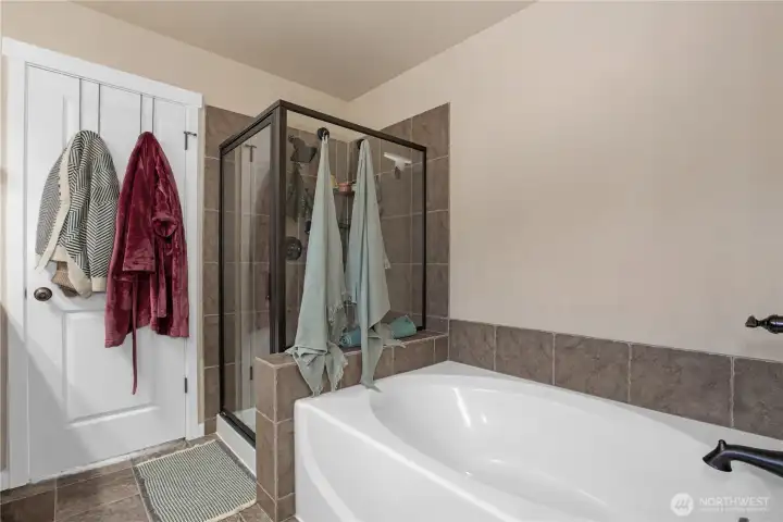 Primary Bathroom with separate shower and tub