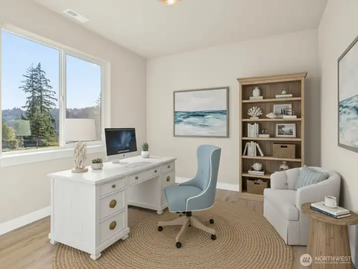 Home Office/Den Virtually Staged