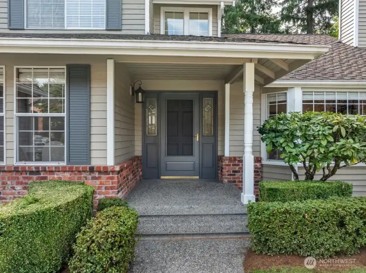 charming details and covered front porch
